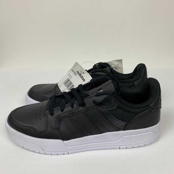 Adidas Entrap Basketball Low Shoes Sneakers Men's Size 8.5 US Black White EH1278 - Picture 1 of 9